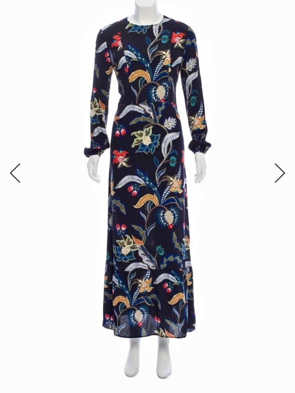 Maje Floral Maxi Dress in Blue Size 2